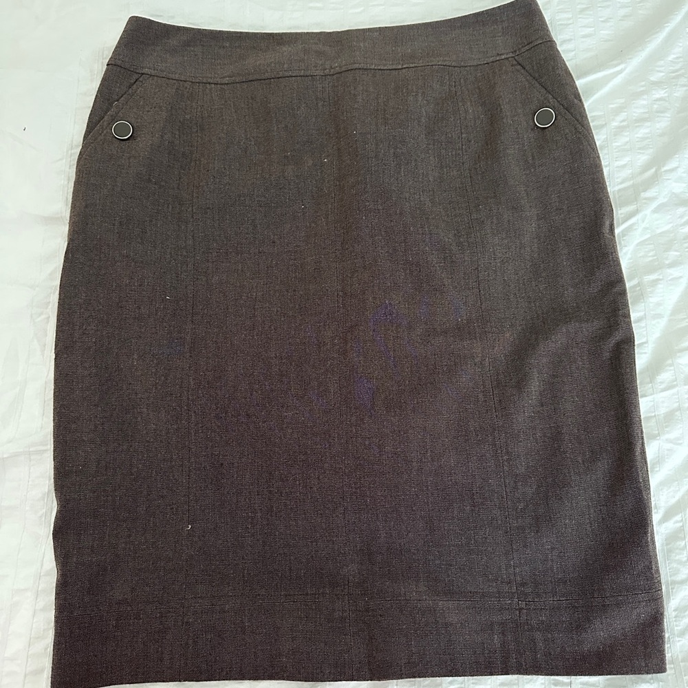 Apt. 9 Dark Brown Pencil Skirt Size 12